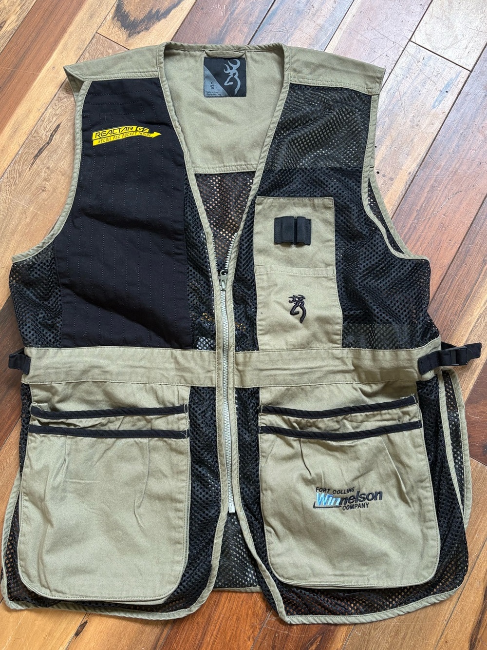 Browning Olive Green and Black Mesh Shooting Vest
